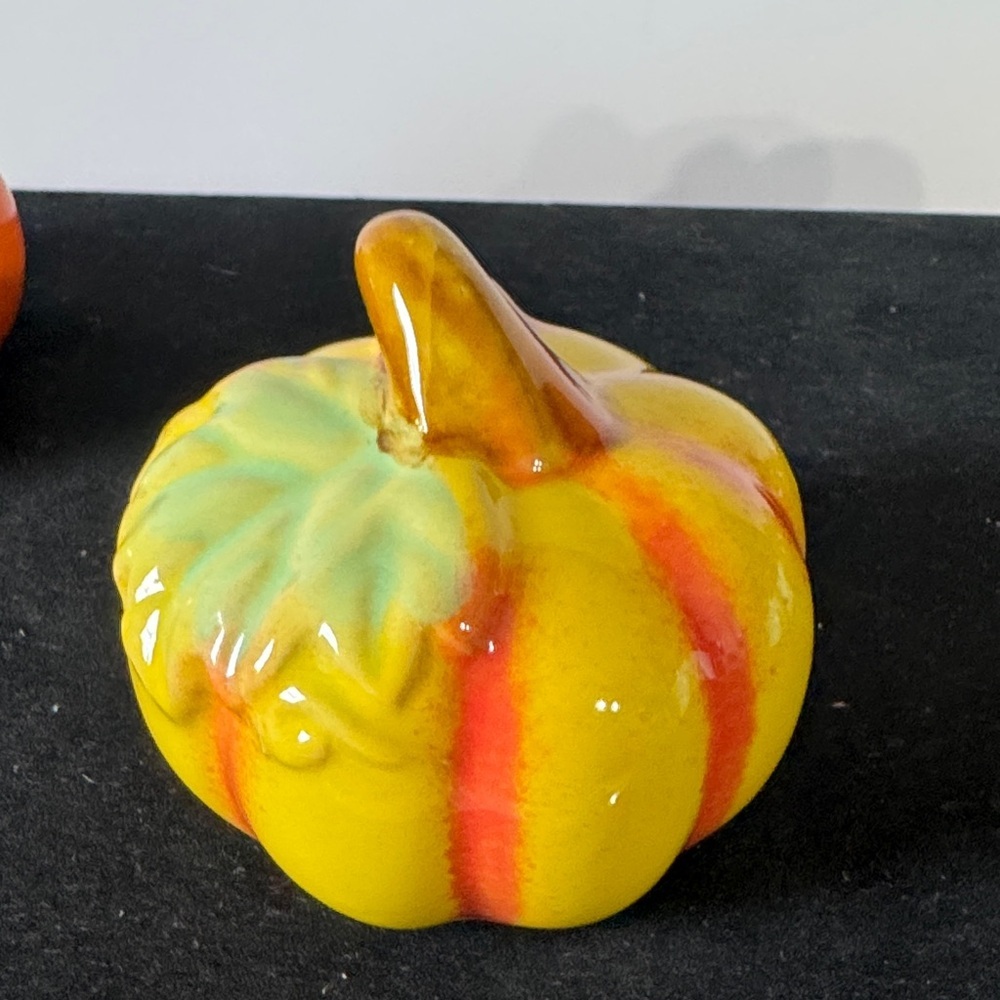 Colorful Mini 3” Ceramic Pumpkin Decor - Picture 2 of 6